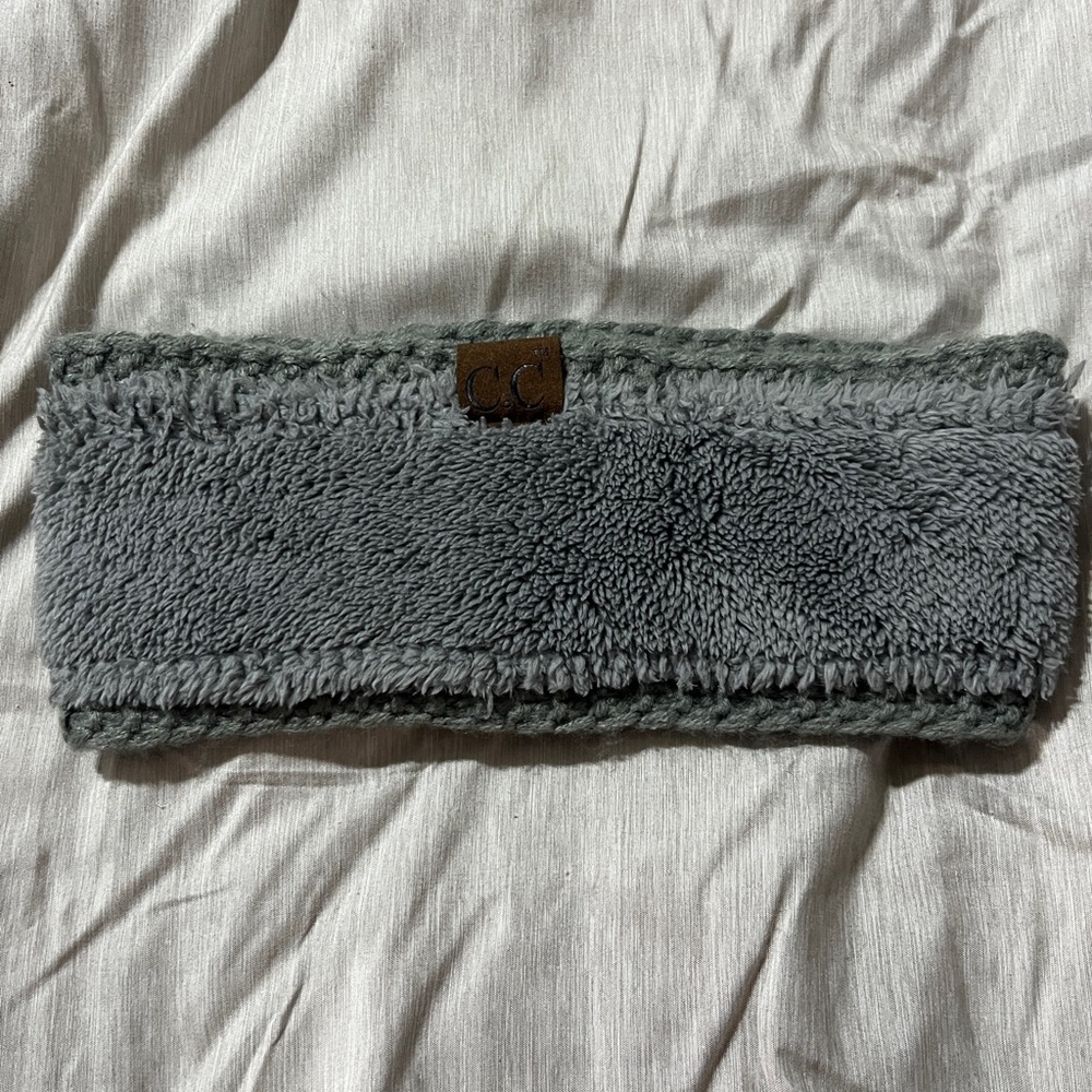 Cc Boutique Gray Knit Headband View 4